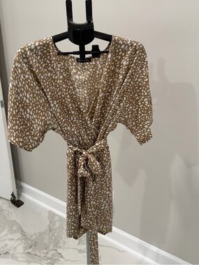 Women’s Romper in Tan Leopard Print
